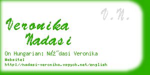 veronika nadasi business card